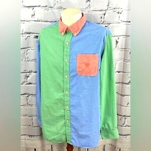 Ralph Lauren Chaps‎ Gingham Plaid Color Block Shirt 3XLT. #606